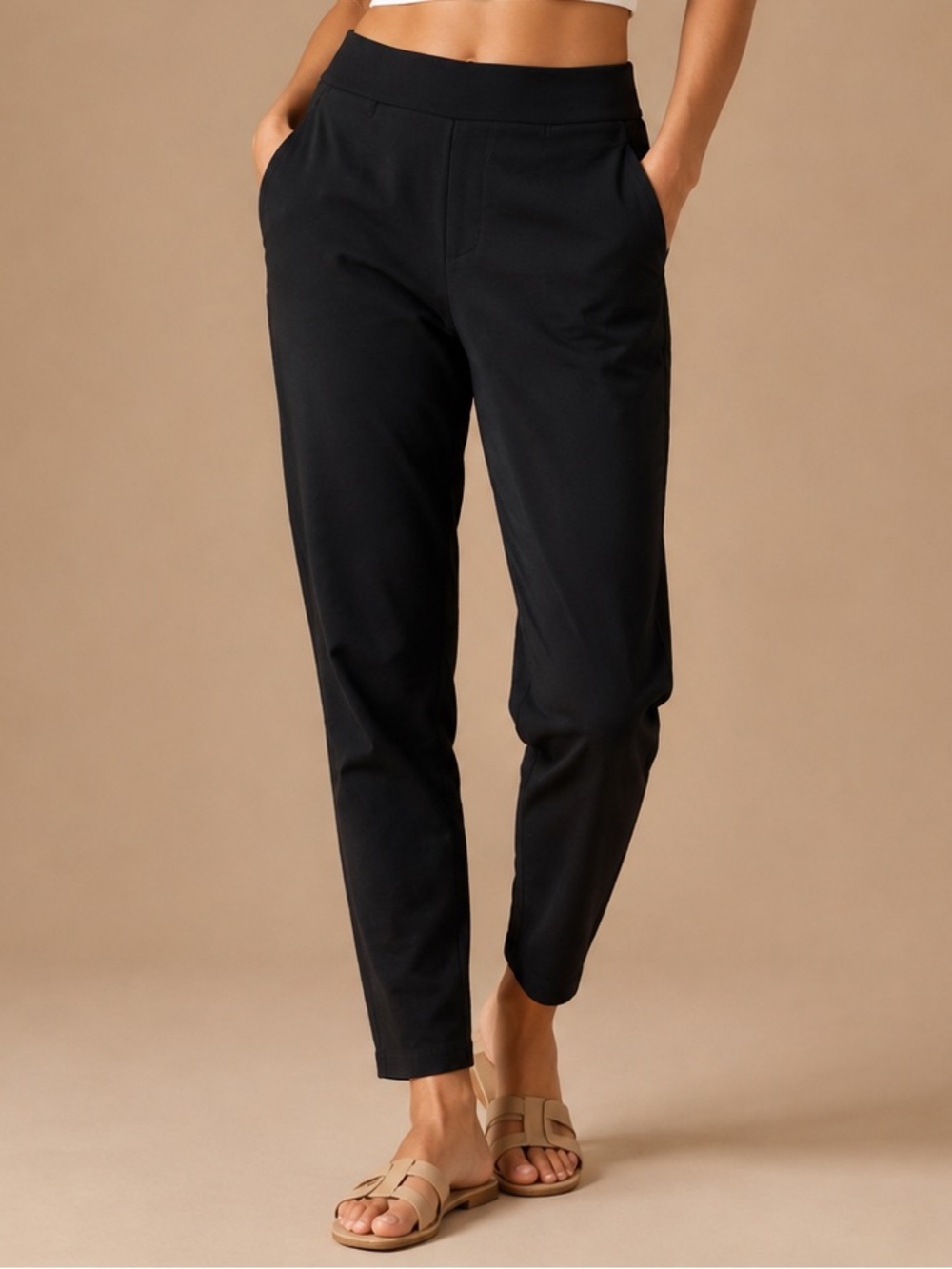 Calvin Klein Black Slim Ankle Pants Size 12 Career Work Trousers